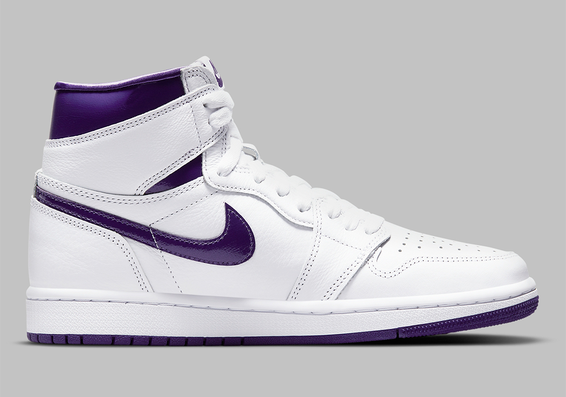 white purple jordan 1