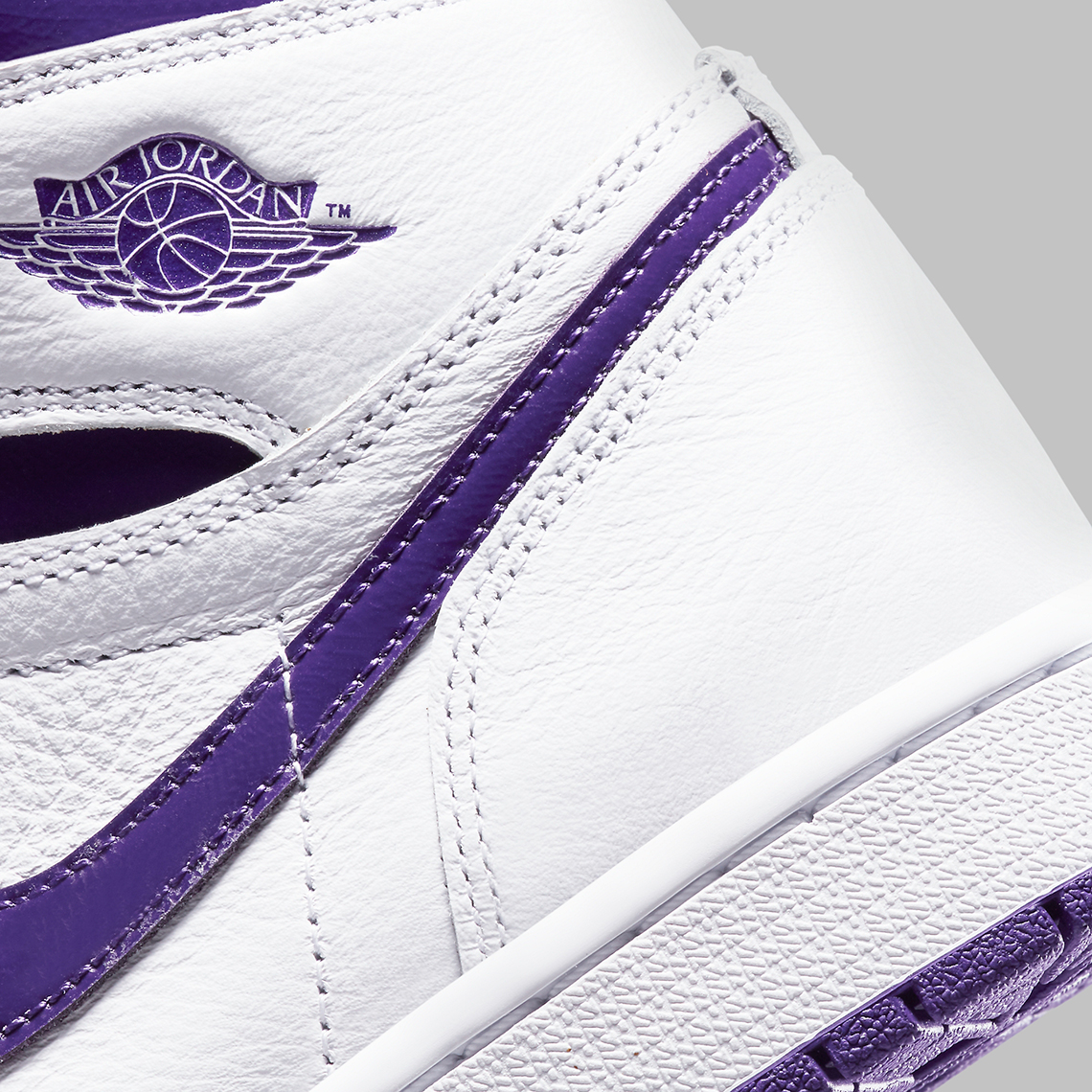 Synthetic leather strap with Jordan branding Retro High Og Wmns White Court Purple Cd0461 151 4