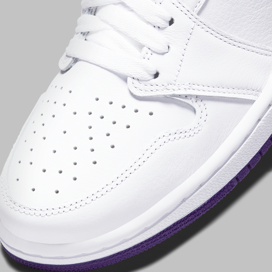 Synthetic leather strap with Jordan branding Retro High Og Wmns White Court Purple Cd0461 151 5