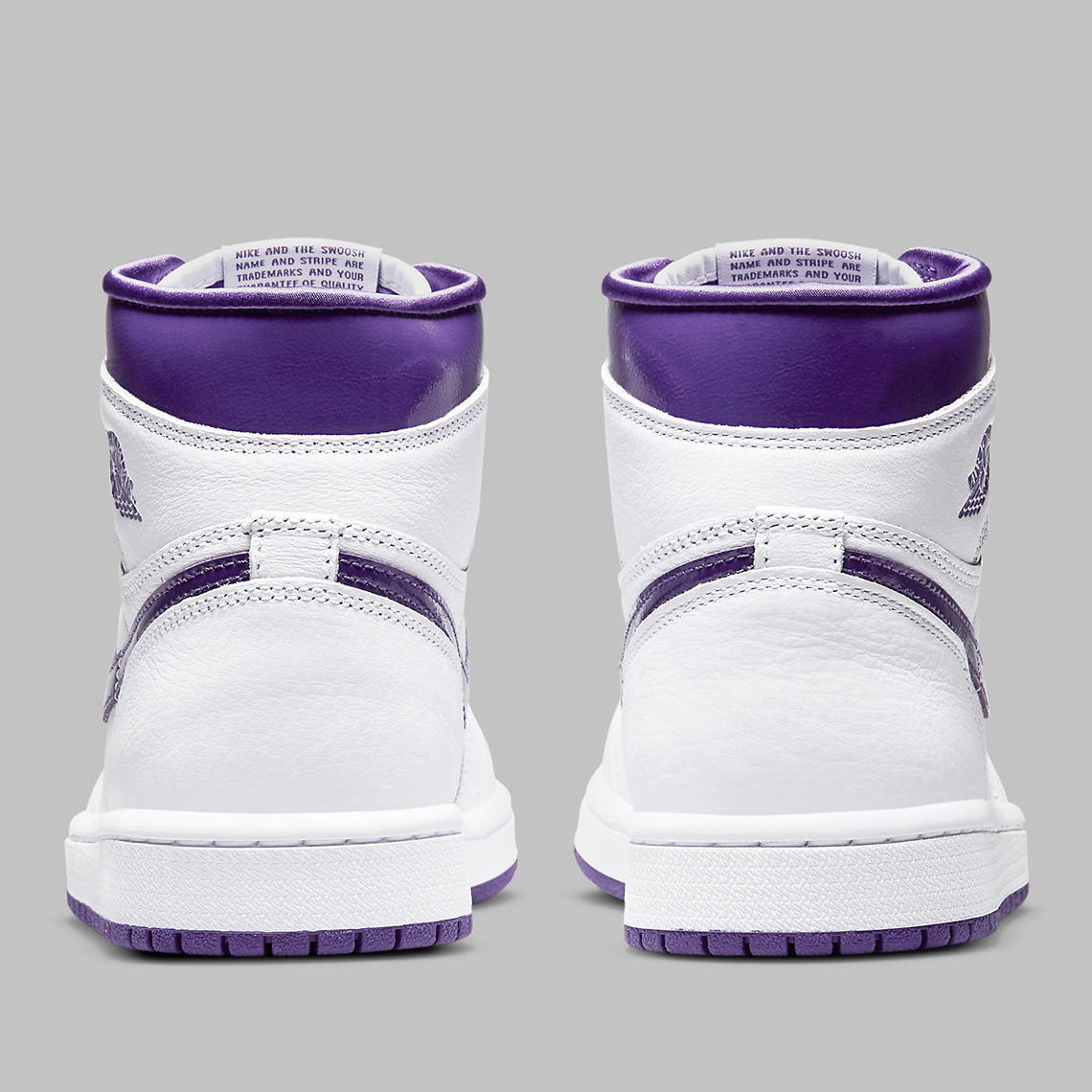 Synthetic leather strap with Jordan branding Retro High Og Wmns White Court Purple Cd0461 151 6