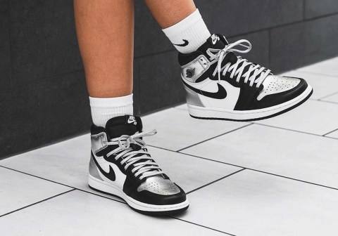 womens silver toe 1's