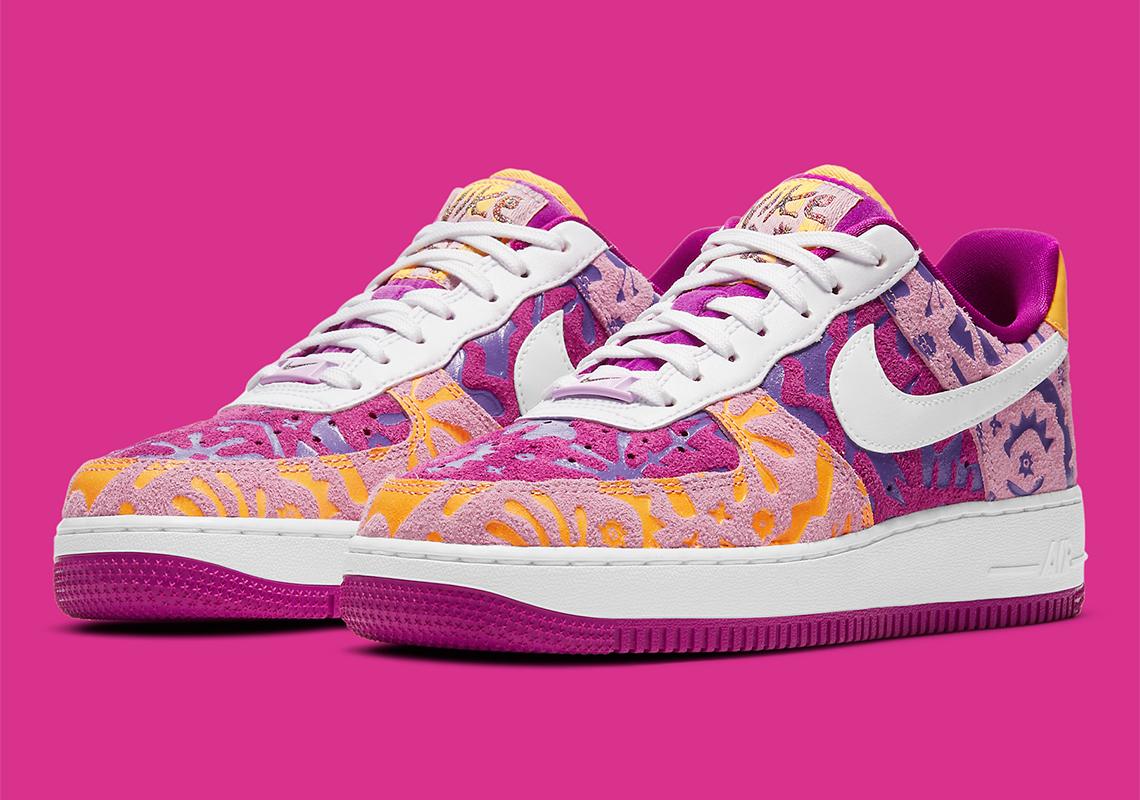Nike Air Force 1 07 Lv8 Wmns Red Plum Light Arctic Pink Wild Violet 6