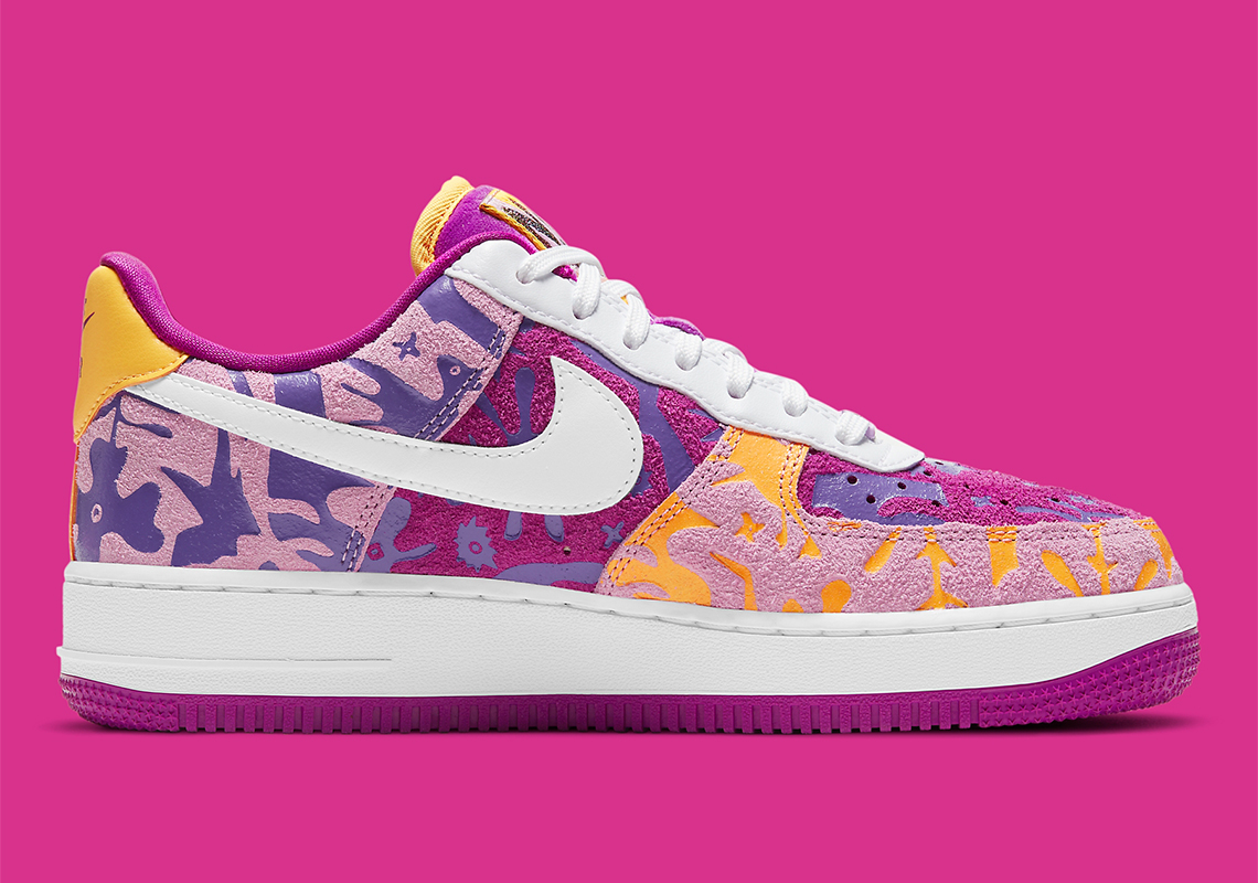 Nike Air Force 1 07 Lv8 Wmns Red Plum Light Arctic Pink Wild Violet 7