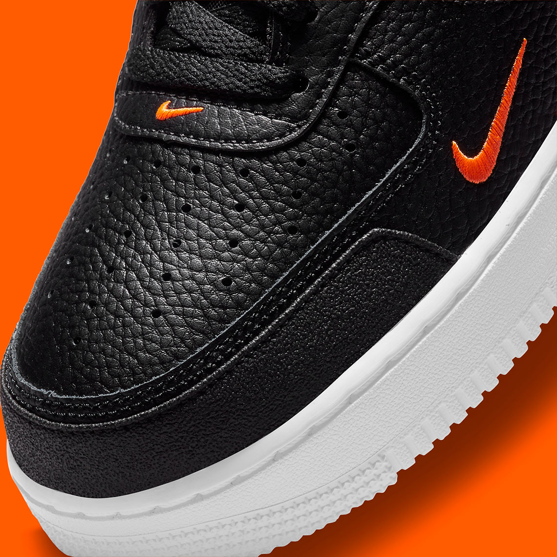 Nike Air Force 1 Black Orange DJ6887-001 | SneakerNews.com