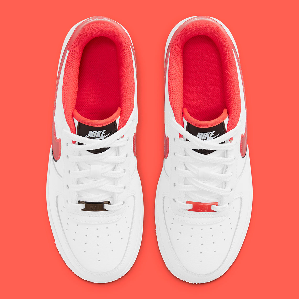Nike Sir Force 1 Low (gs) Fresh White Black Bright Crimson DJ5528-100