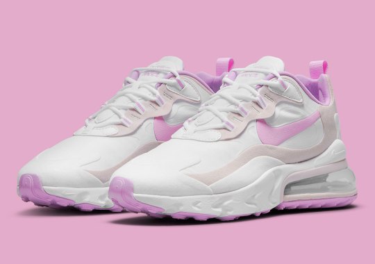 Light Violets Brush This Suede And Leather Women’s Nike Air Max 270 React
