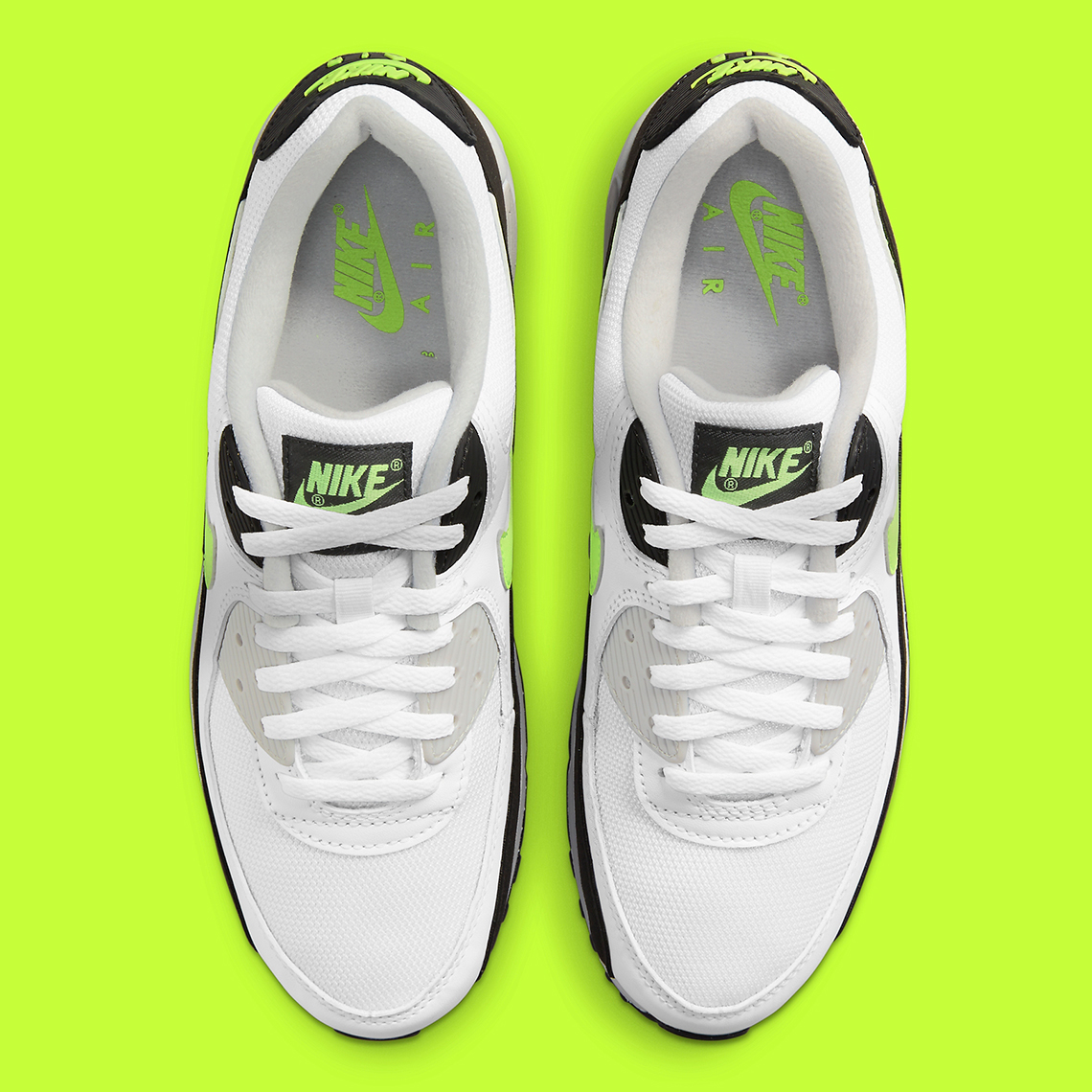 nike air max 90 white hot lime