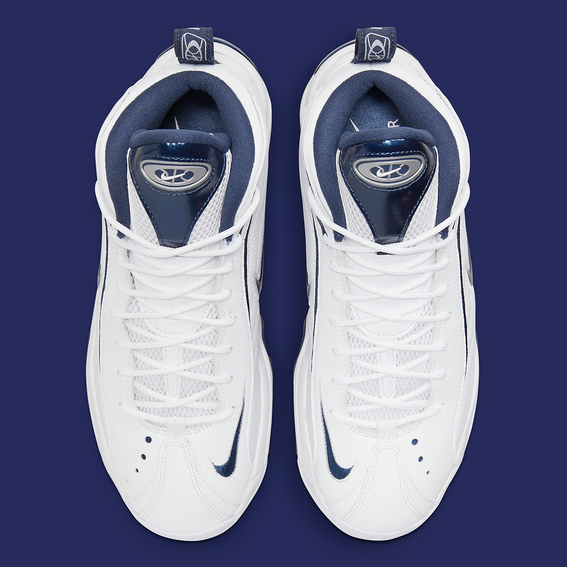nike air total max uptempo white and blue