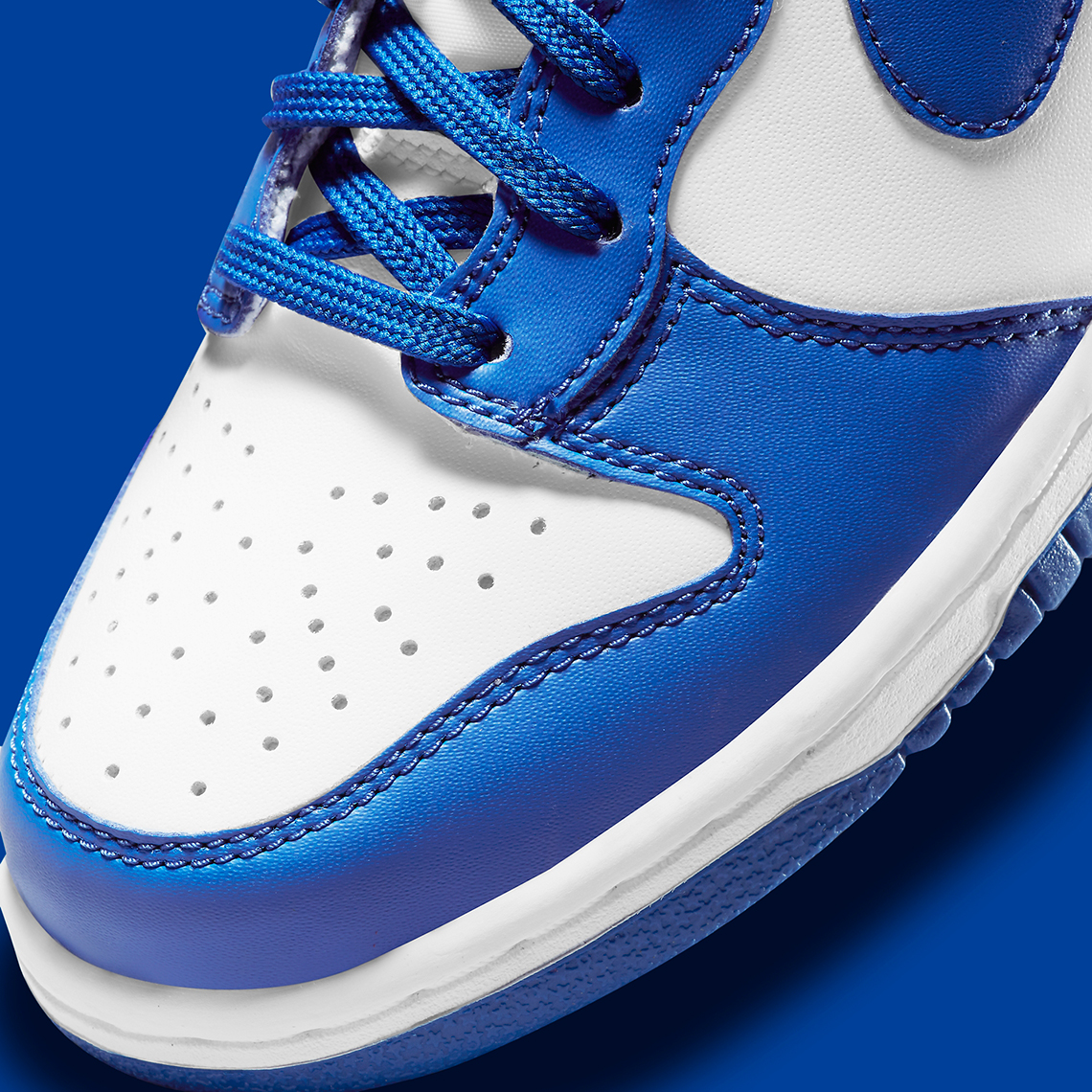 dunk high white game royal total orange