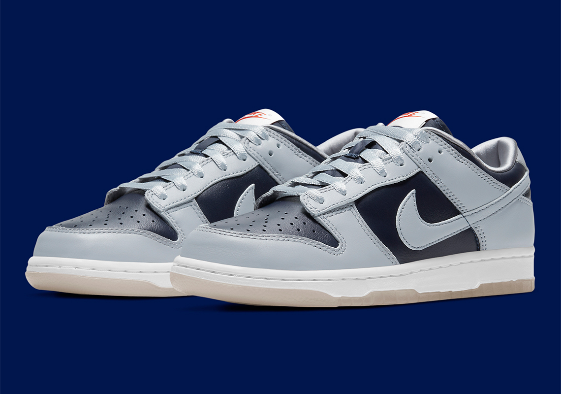 The Nike Dunk Low Arranges “College Navy/Wolf Grey/University Red”