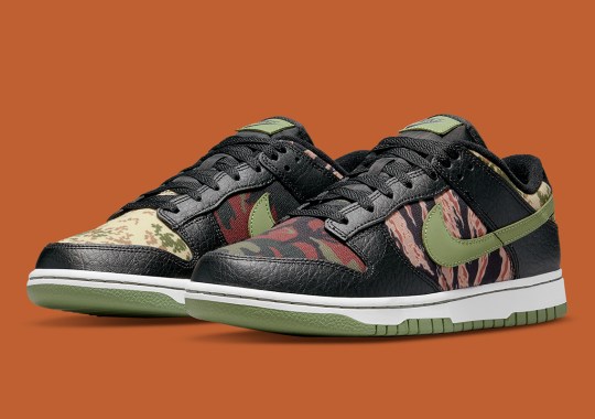 The Nike Dunk Low SE “Multi-Camo” Strings Together Multiple Prints