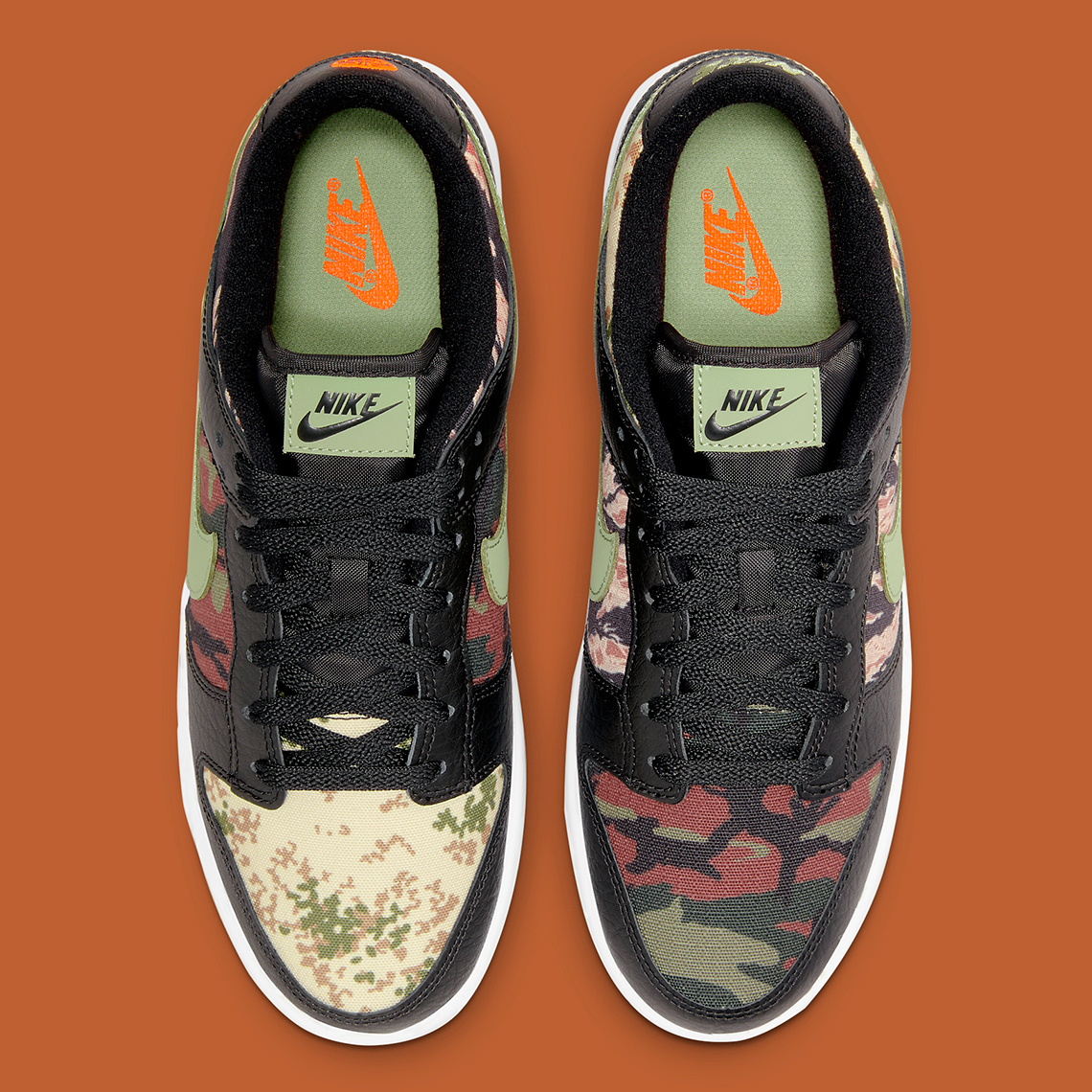 nike dunk low black multi camo