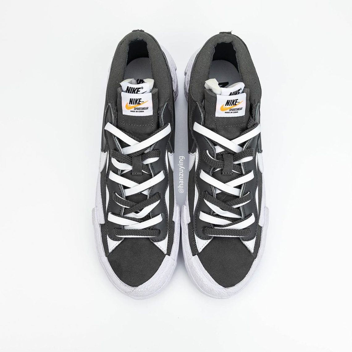 Sacai Nike Blazer Low White Grey Dd1877 002 3