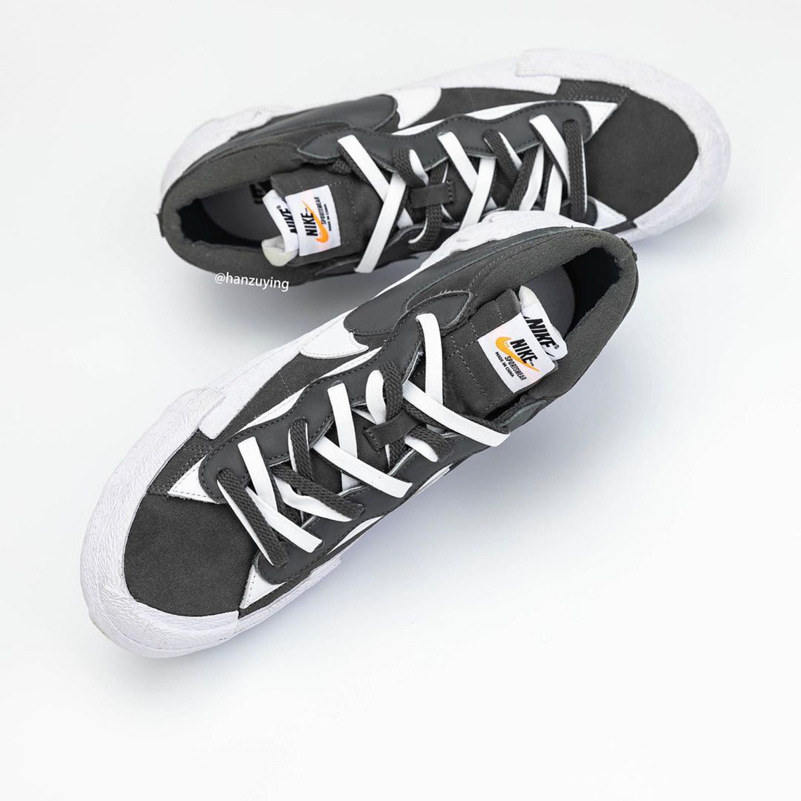 Sacai Nike Blazer Low White Grey Dd1877 002 6