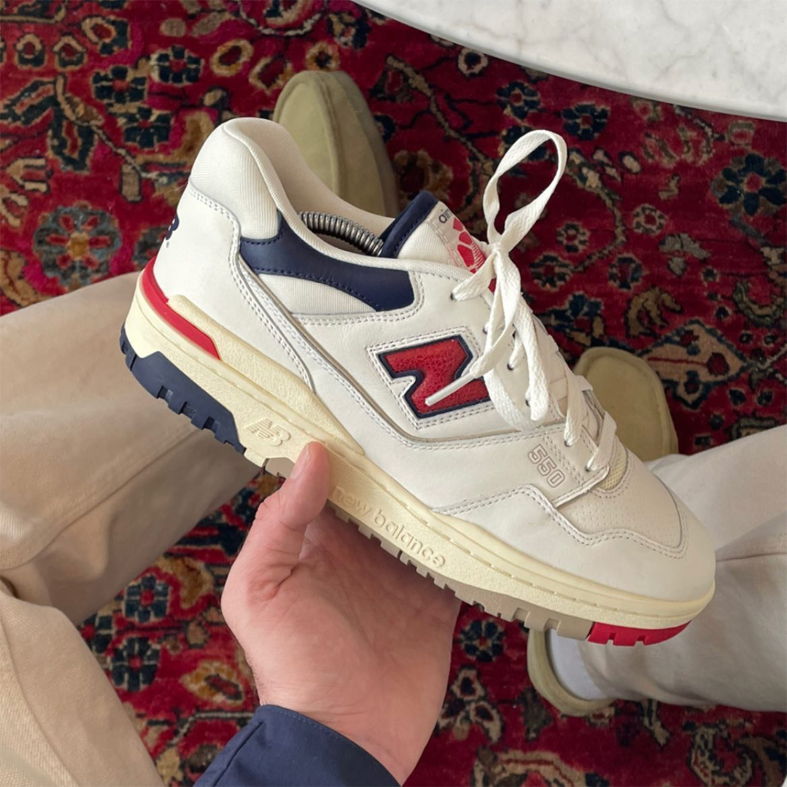 have any of you New Balance 550 gr version and Aime Leon dore? how is the  quality compared to ald? the photo does not belong to me : r/Newbalance