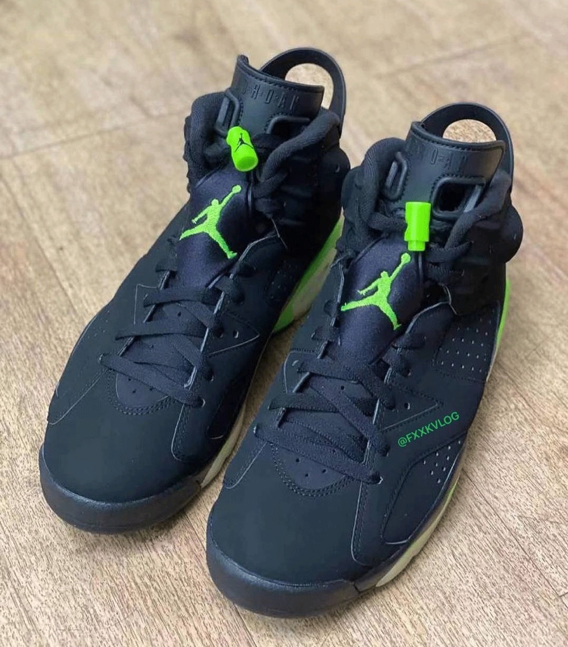 electric green jordan 6