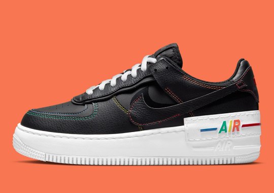 The Nike Air Force 1 Shadow Gets The Contrast Rainbow Stitch Treatment