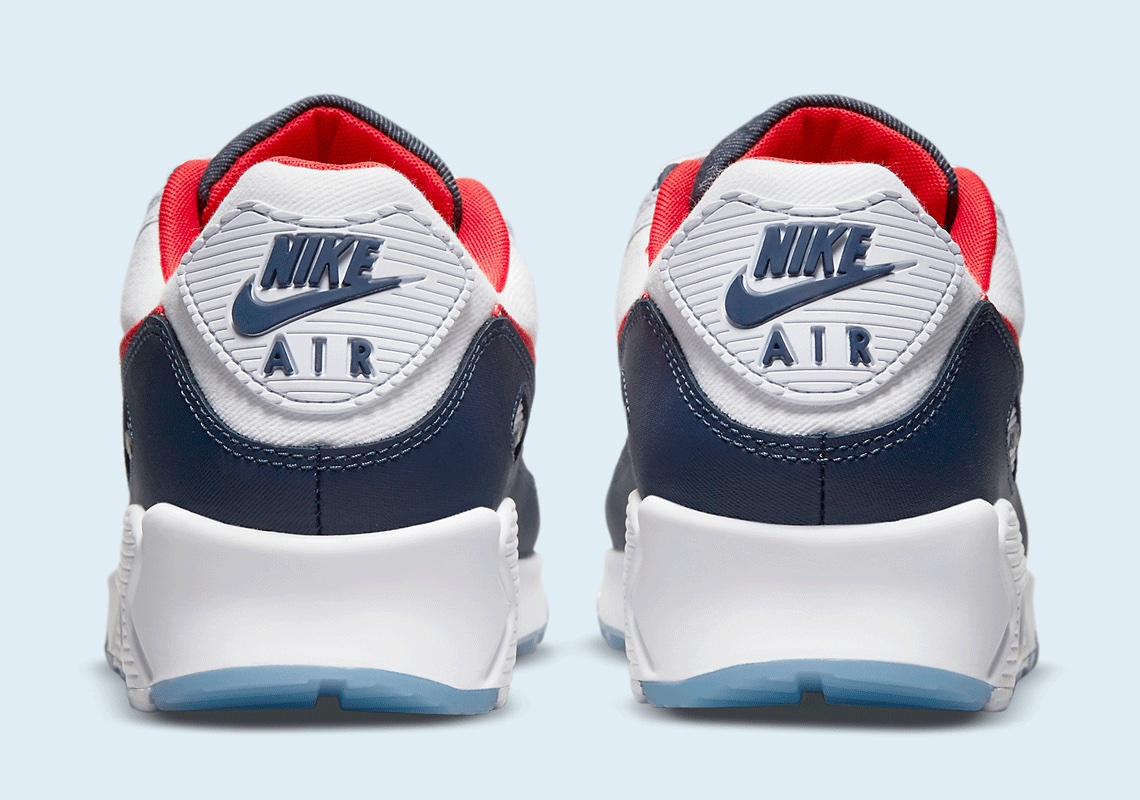 Nike Air Max 90 White Red Blue DJ5170-100 | SneakerNews.com