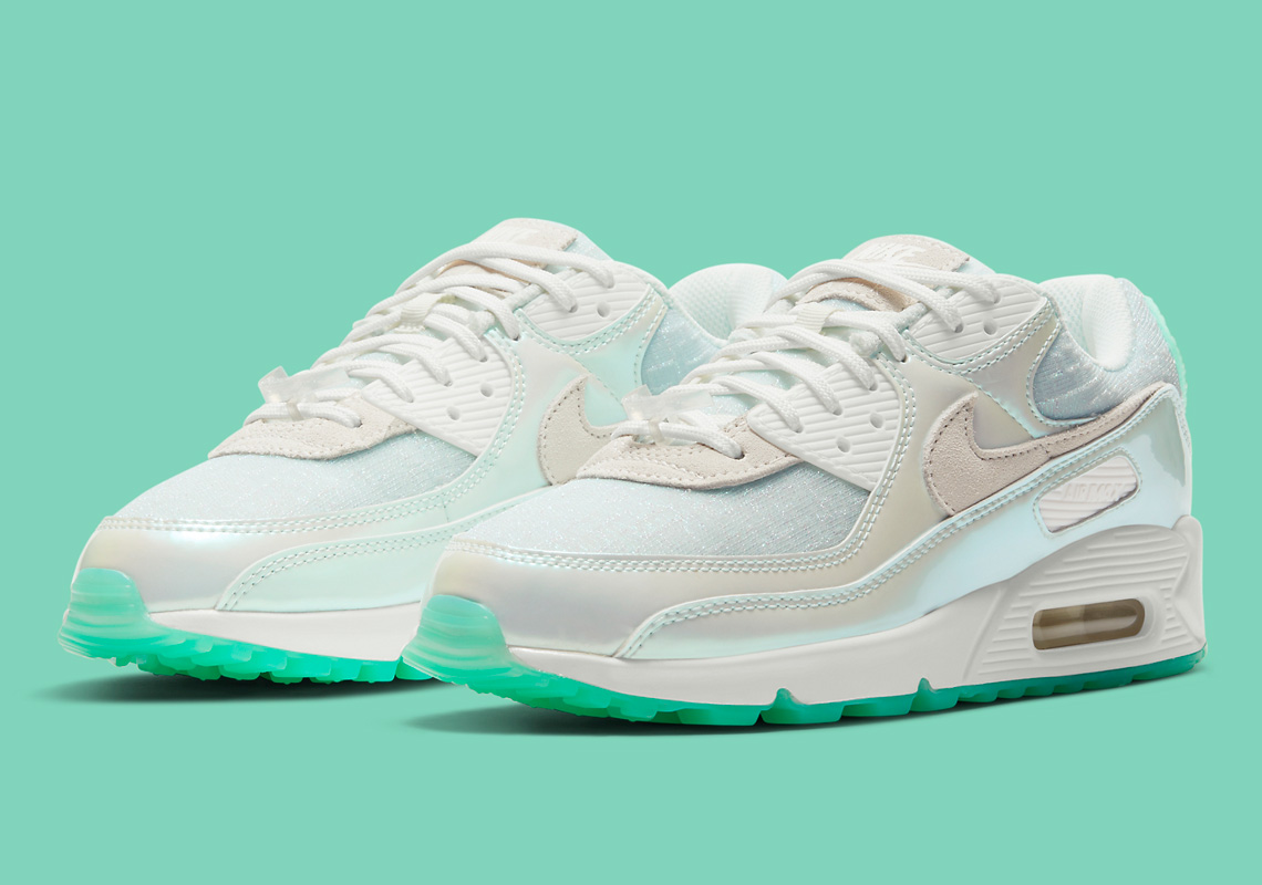 nike air max 90 sail thermal green and white