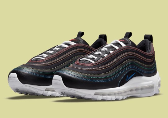 Rainbow Constrast Stitching Appears On The Nike Air Max 97