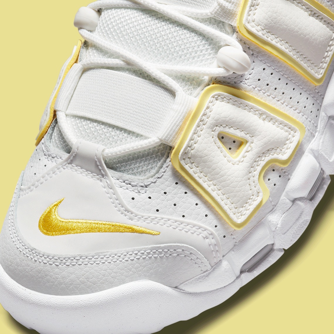 Nike Air More Uptempo White Yellow DM3035-100 | SneakerNews.com