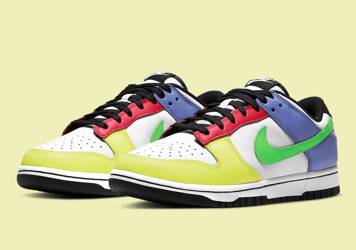 Multi-Colored Arrangements Continue On This Women's Nike Dunk Low