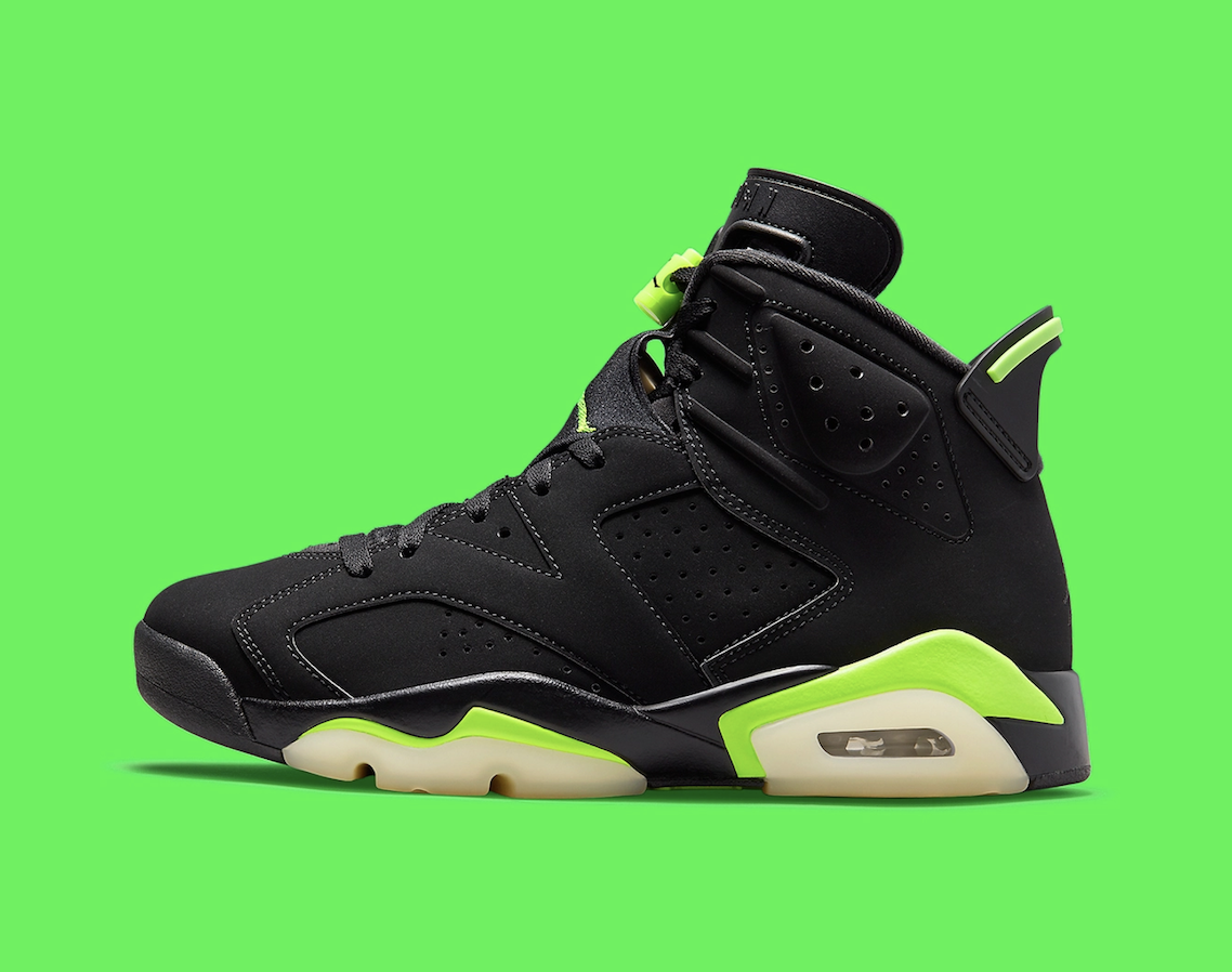 black and neon green 6s