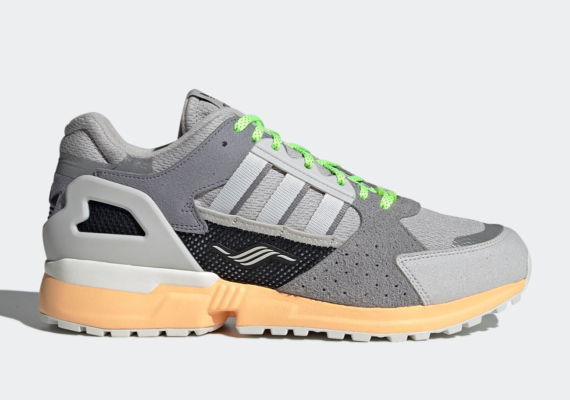The adidas ZX 10000 Adds Neon Hits To A Simple "Gray Two" Base