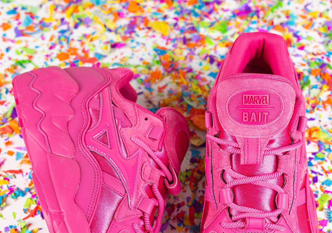 BAIT Deadpool Mizuno Wave Rider 1 Pink | SneakerNews.com