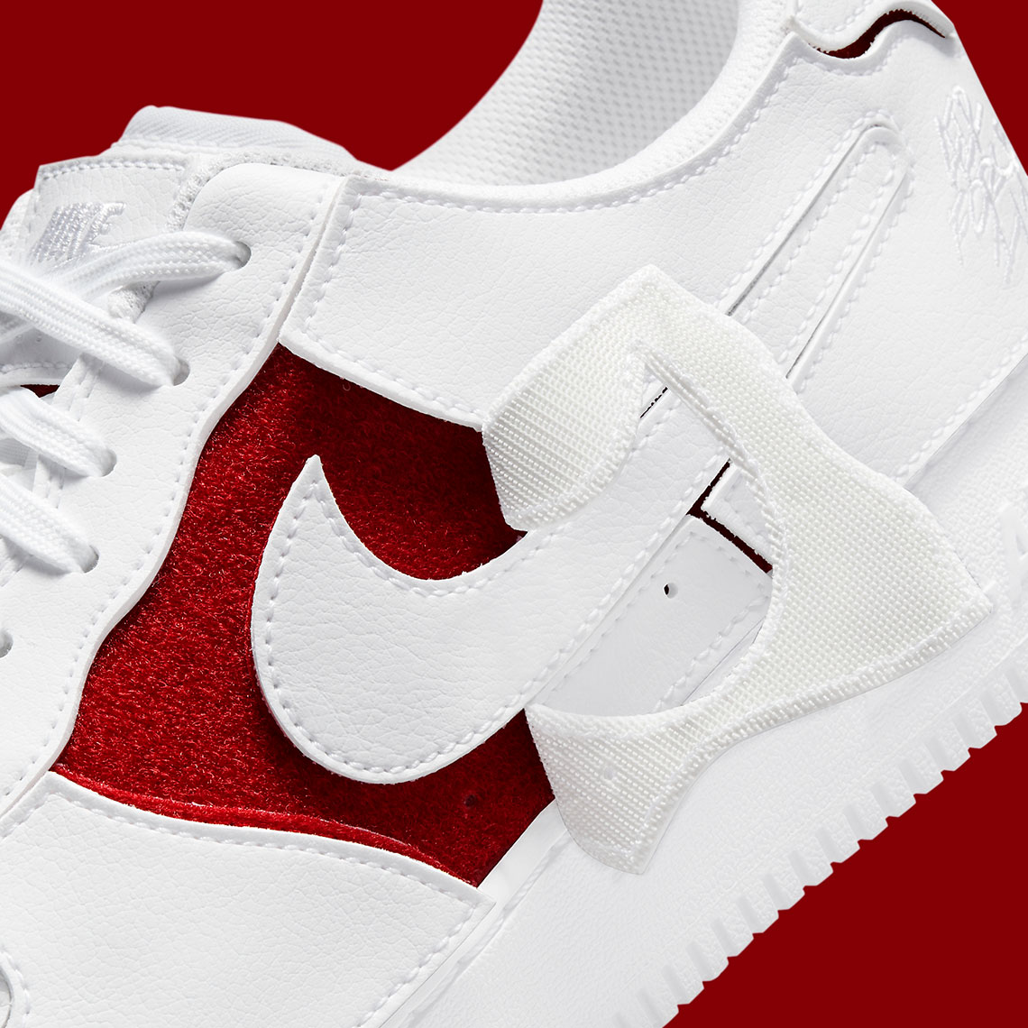 Nike Air Force 1 1 White Red Dc9895 100 1