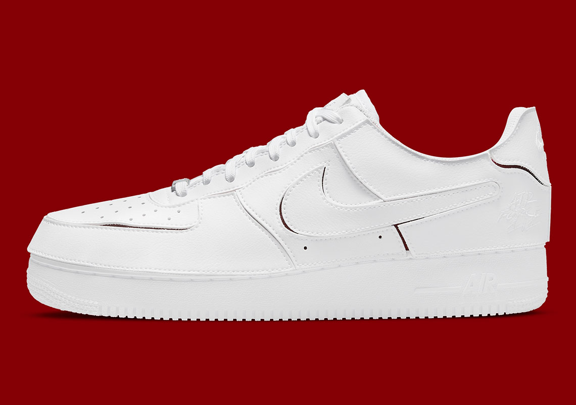nike air force 1 white white red