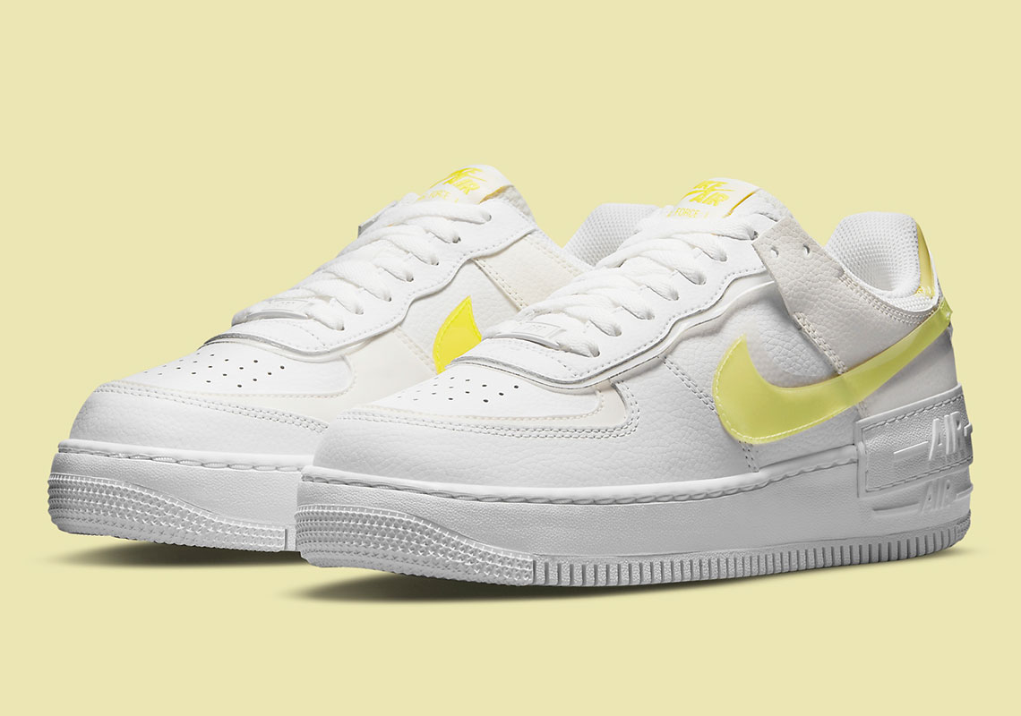 black white and yellow air force ones