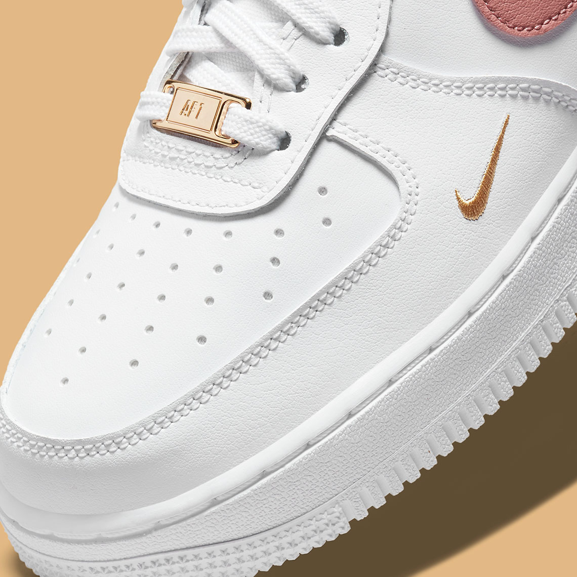 Rose Gold Swooshes On The Nike Air Force 1 High •