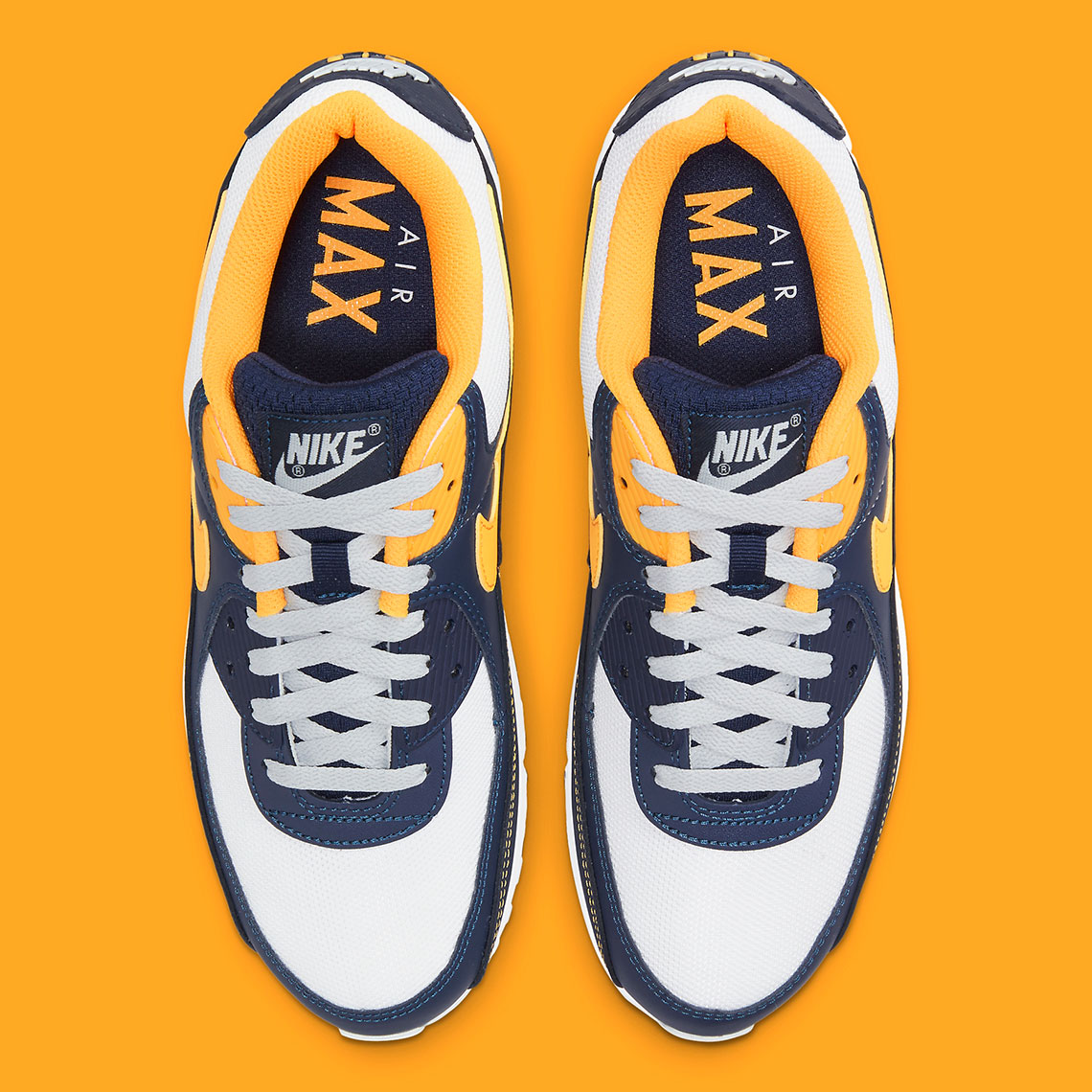 Nike Air Max 90 White Navy Gold DC9845-101 | SneakerNews.com