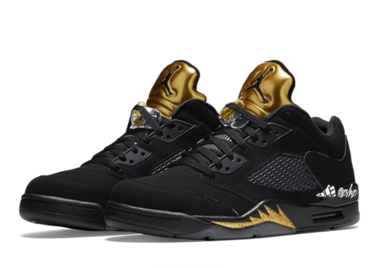 A “Black/Metallic Gold” Air Jordan 5 Low Is Set To Release In May