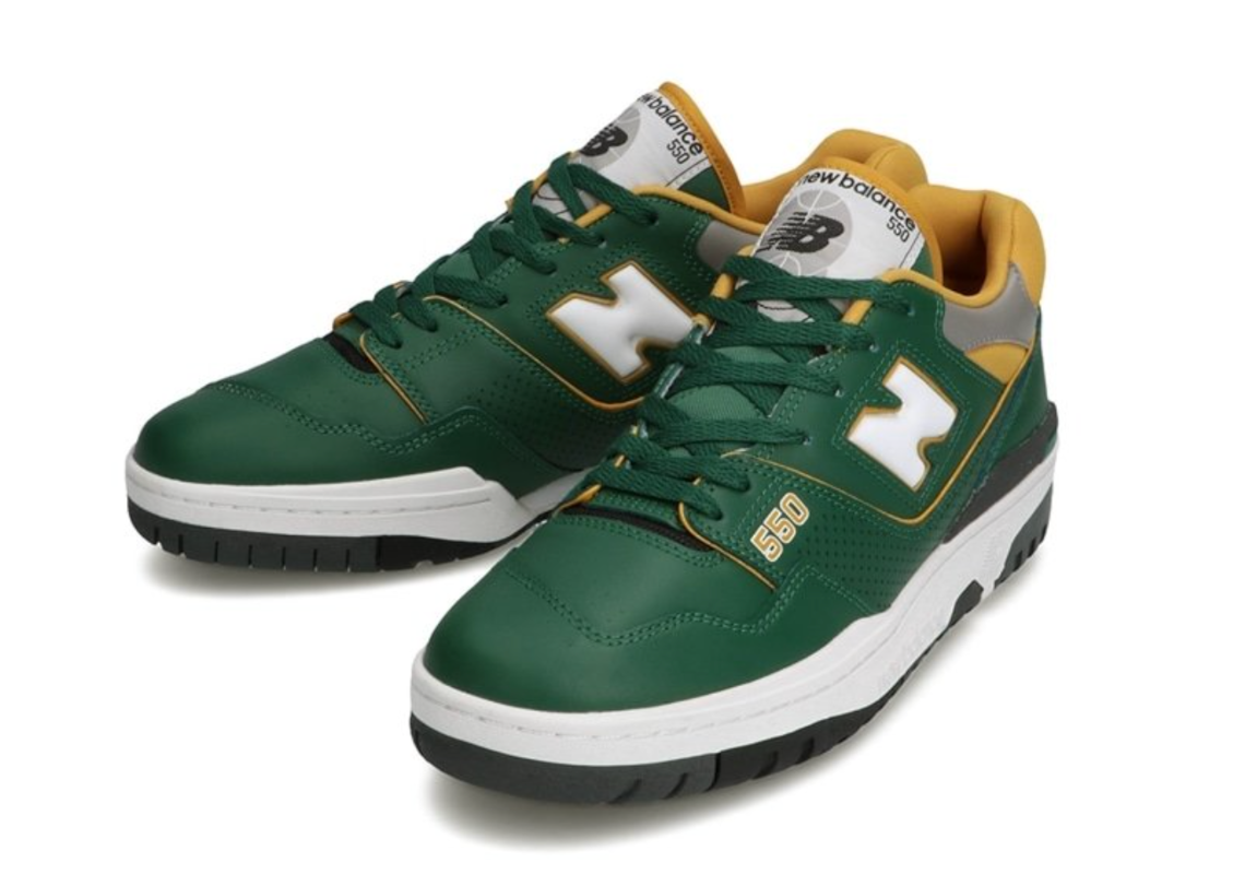 new balance 550 yellow and green