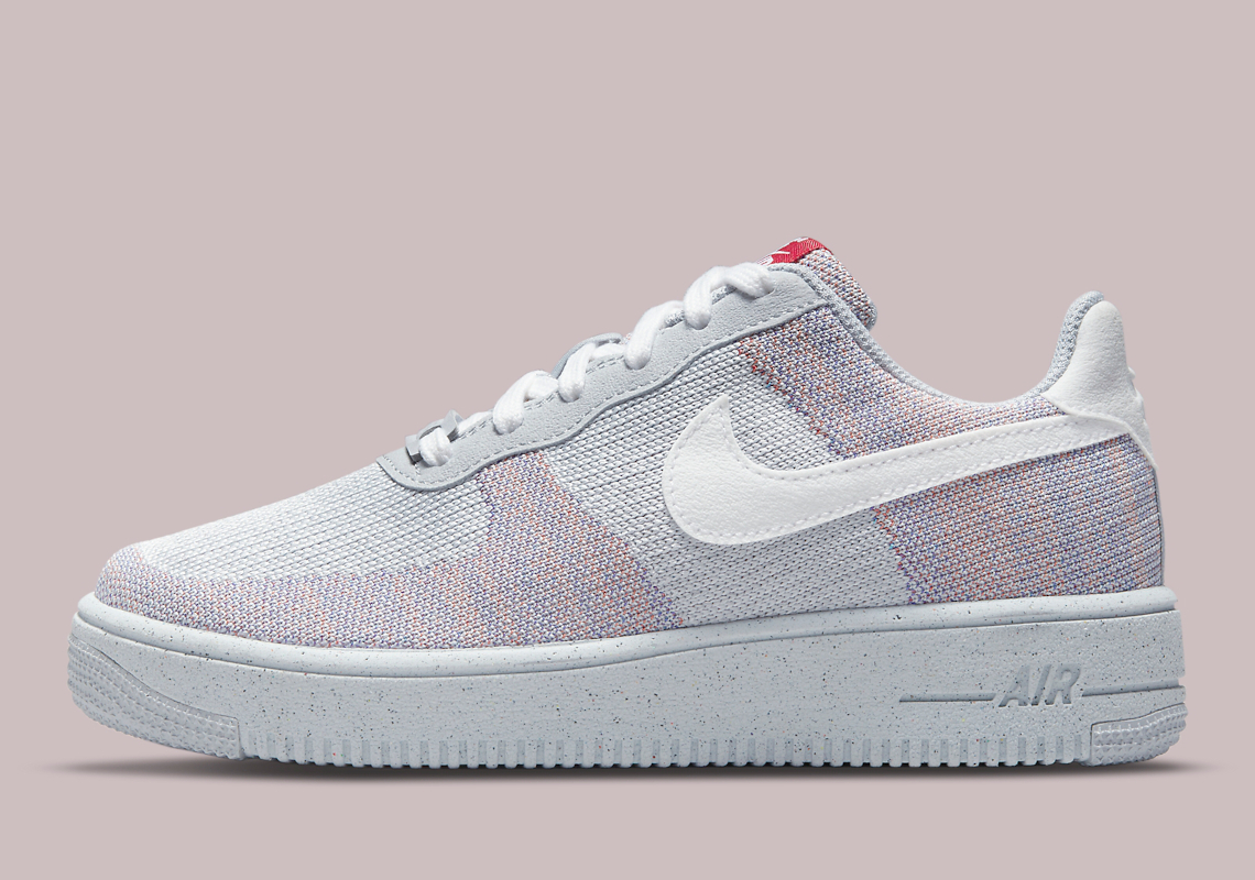 Wolf Grey And Gym Red Cover The Nike Air Force 1 Crater Flyknit