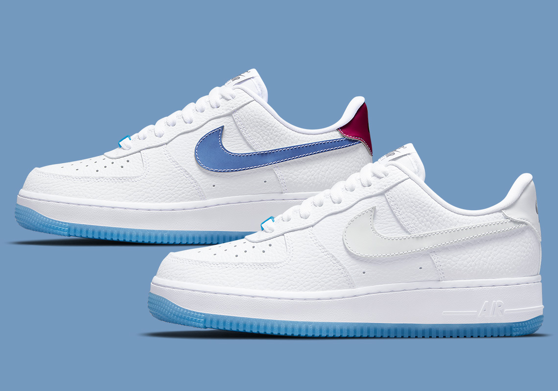 nike air force 1 with blue swoosh