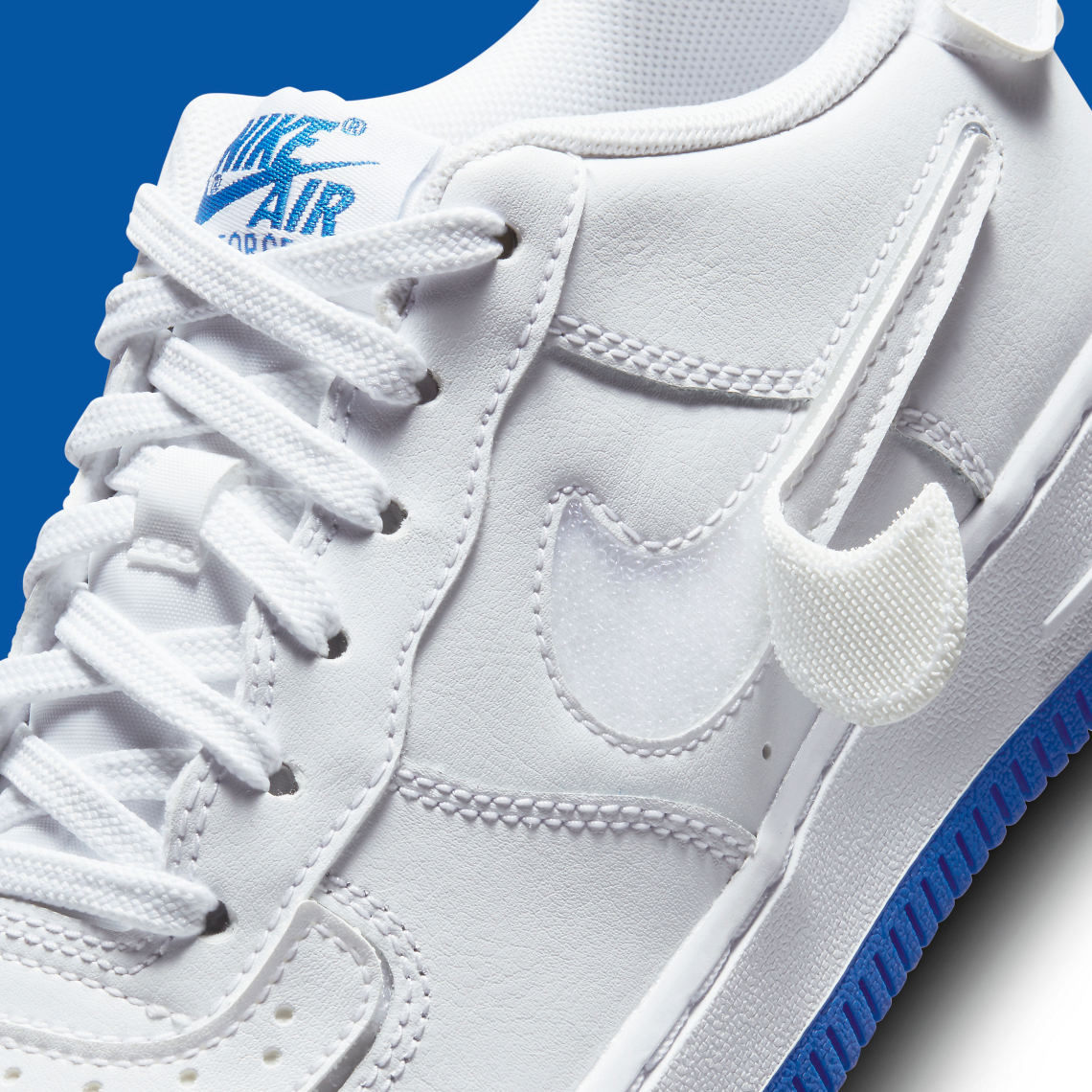 Nike Air Force 1/1 White & Royal Blue, DB4545-105