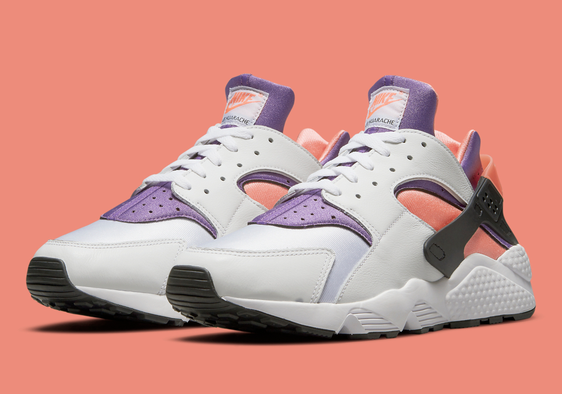 The Nike Air Huarache Appears With “Bright Mango” Accents