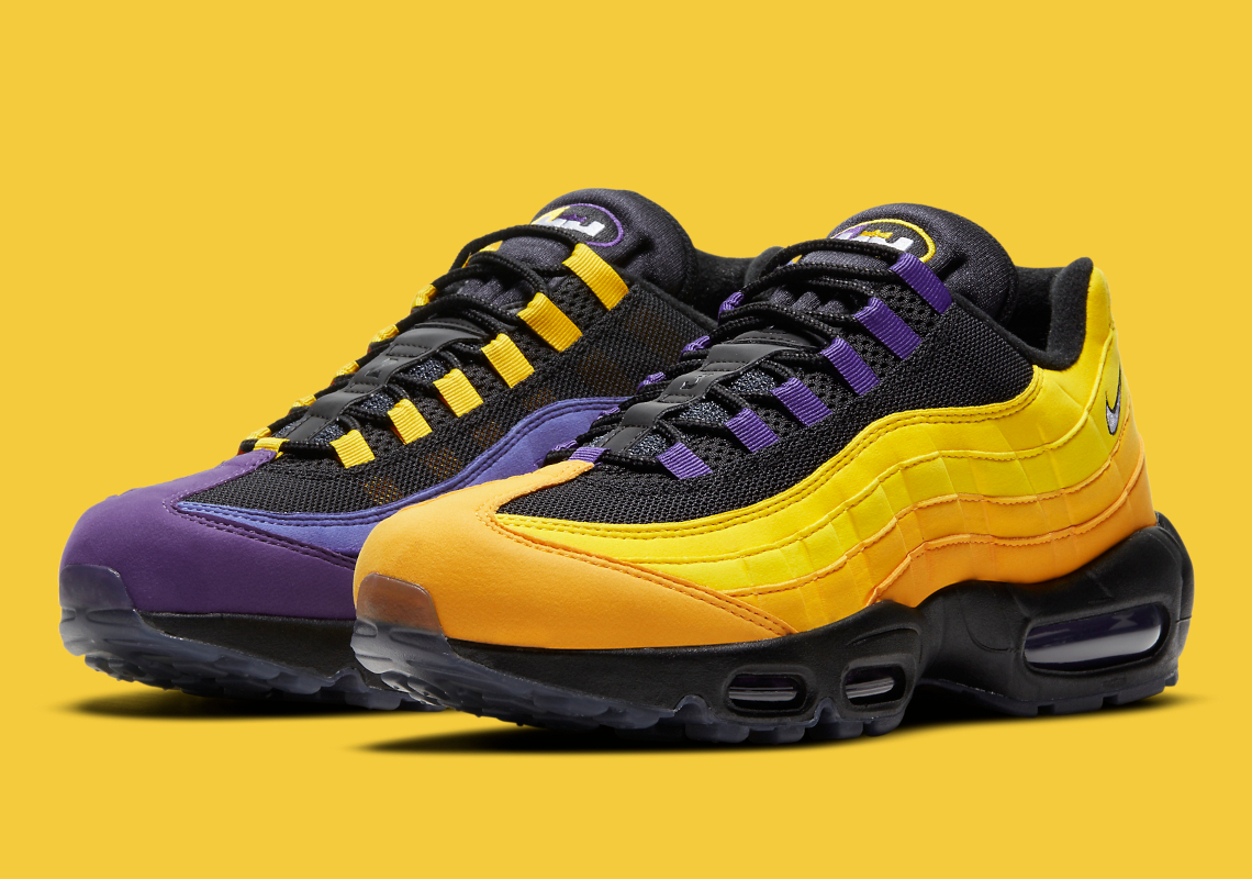 The LeBron James x nike Slippers Air Max 95 “Home Team” Releases Tomorrow