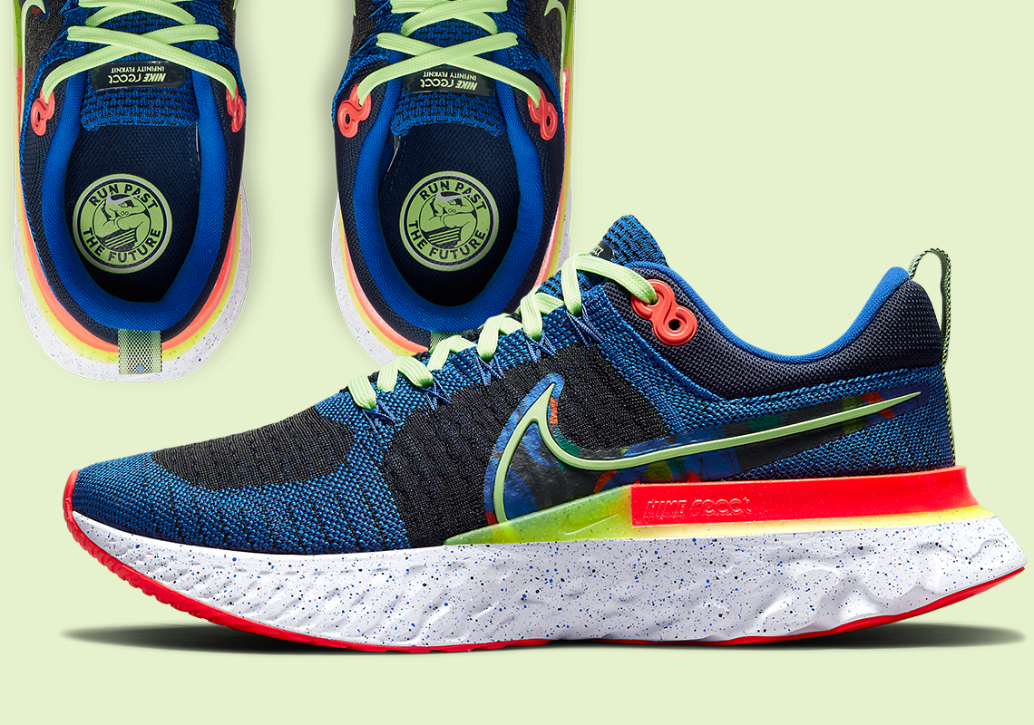 Vibrant Neons Appear On The Nike Infinity React Run 2 Flyknit "Run Past The Future"