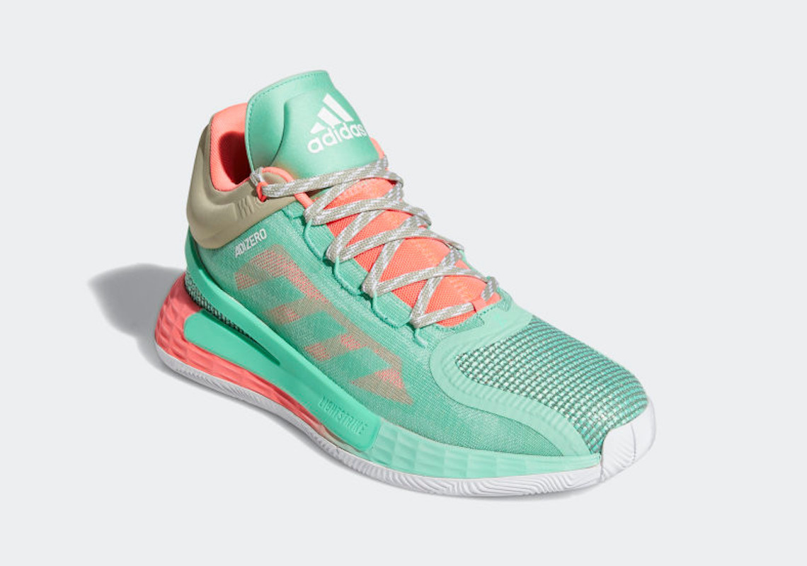 アディダス メンズ バッシュ adidas Rose 11 - Prism Mint/Red Zest/Tech Beige adidas D Rose 11 Prism Mint Boardwalk FZ1274 | SneakerNews.com