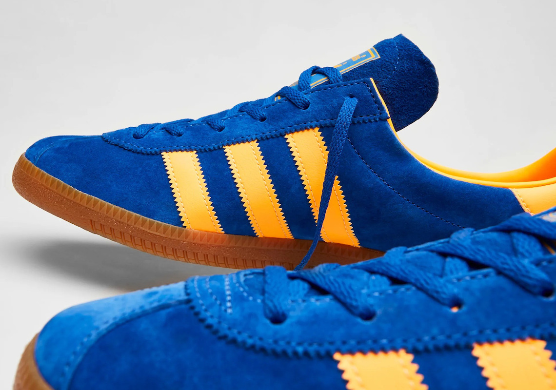adidas And Yellow Wien Suede Sneakers in Blue