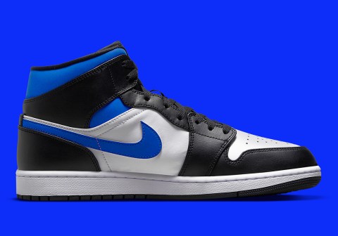 Air Jordan 1 Mid Black White Royal 554724-140 | SneakerNews.com