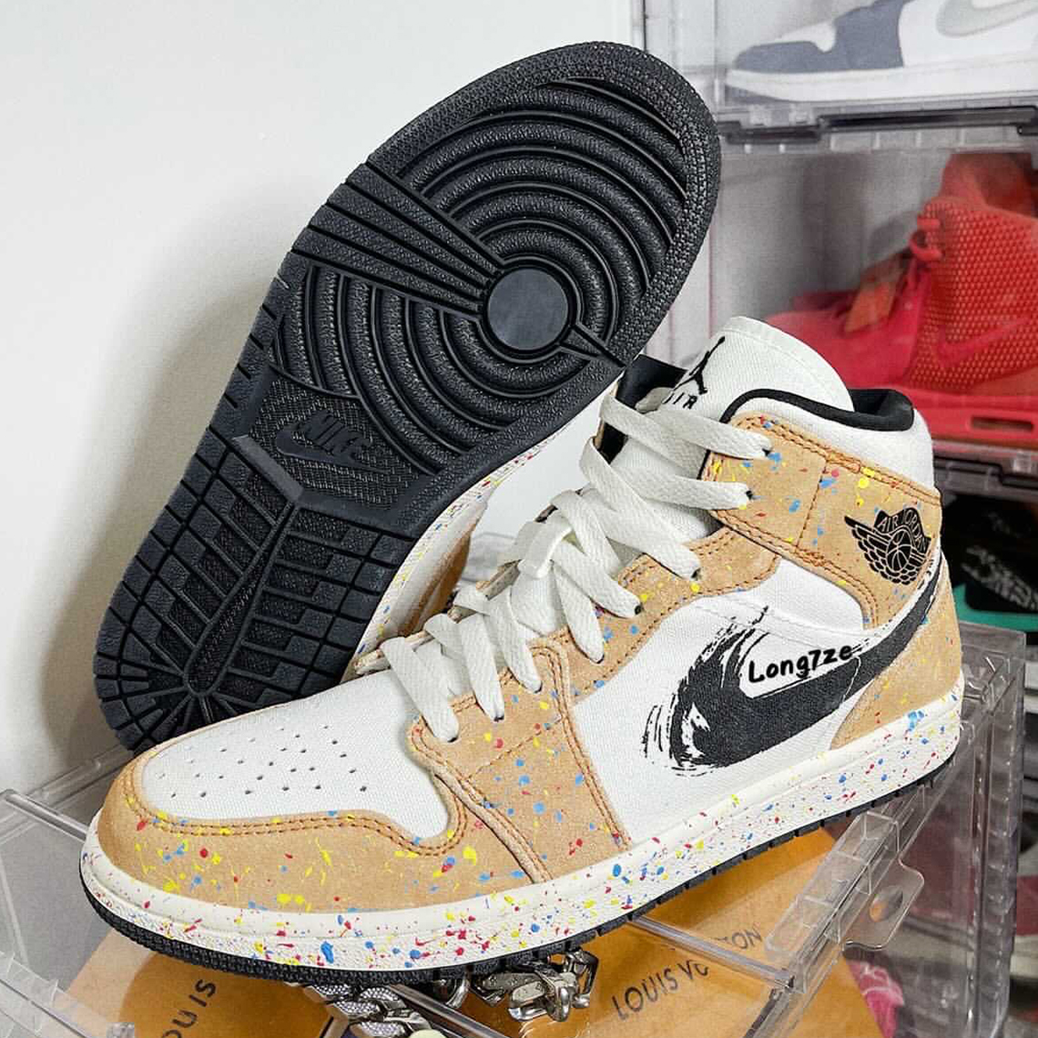 Air Jordan 1 Mid Brushstroke Paint Splatter Release Info | SneakerNews.com