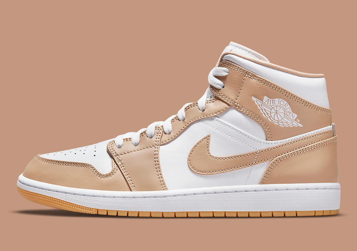 air jordan mid 1 tan