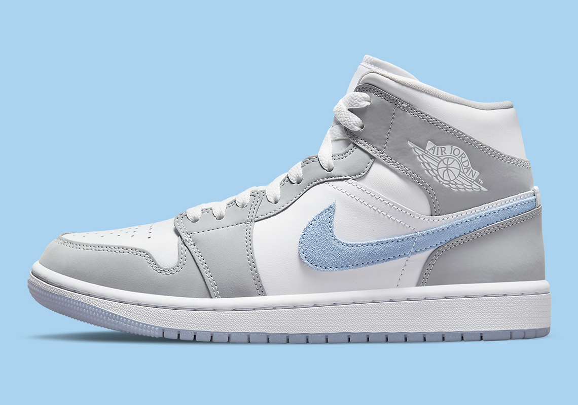 grey blue and white jordan 1