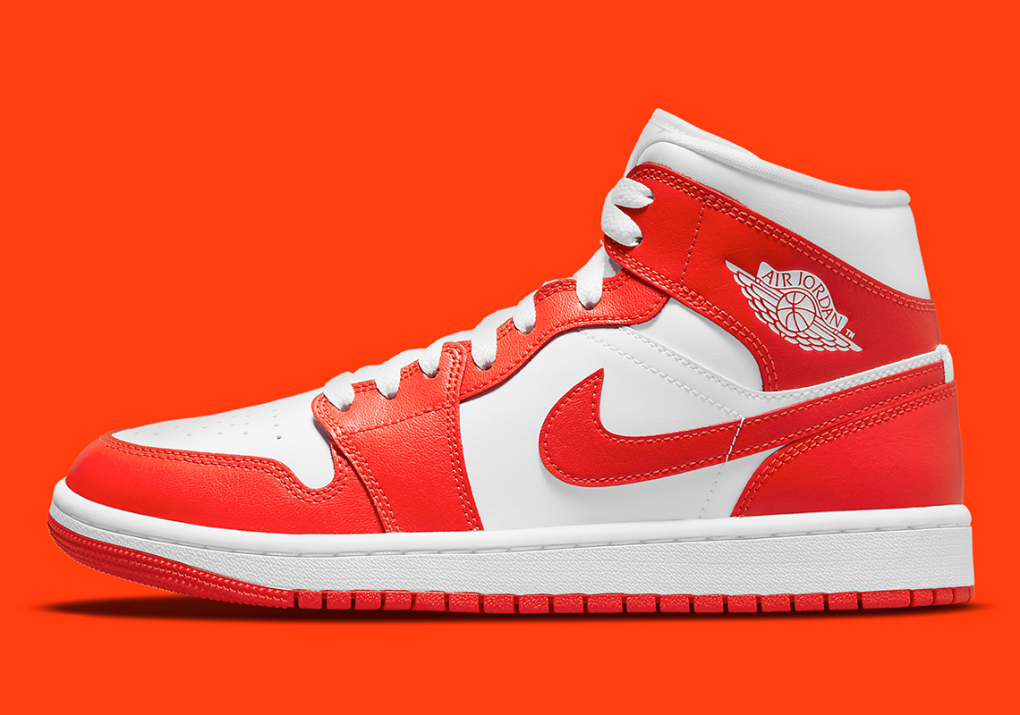 orange and white jordan 1