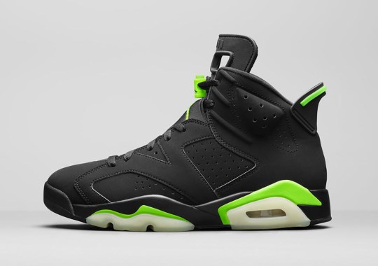 The Air Jordan 6 “Electric Green”  Features Glow-In-The-Dark Outsoles